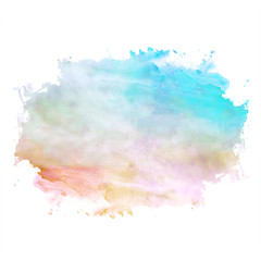 Colorful bright watercolor stain drips. Abstract illustration on a white background. Grunge color for banner