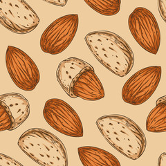 Almond Seamless Pattern