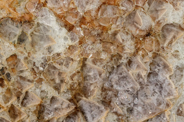 Macro stone Fluorite mineral on black background