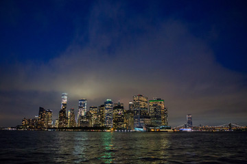 Fototapeta na wymiar new york skyline at night