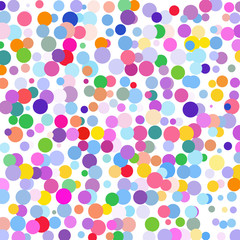 Multicolored circles on a white background.       