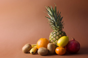 Fototapeta na wymiar exotic tropical fruits