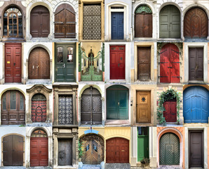 Doors from all over the world concept