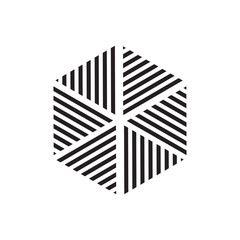 Geometric logo. Futuristic line shape. Eps10 vector.