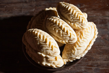 East sweet shekerbura on the plate