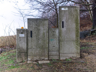 A waste and decay dsl cabinet in the nature.