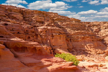 Coloured Canyon is a rock formation on South Sinai (Egypt) peninsula. Desert rocks of multicolored sandstone background.	