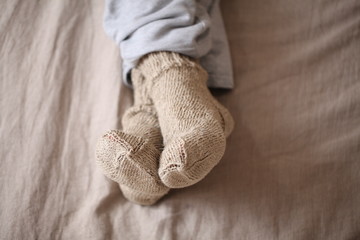 Fototapeta na wymiar pair of socks hemp fiber fabric