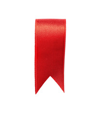 Beautiful satin ribbon on white background. Decor element