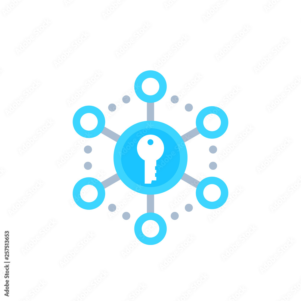 Poster encryption vector icon