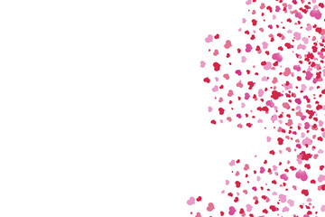 pink hearts in a random order on pink background