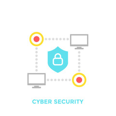 computer network, cyber security, internet technologies vector icon