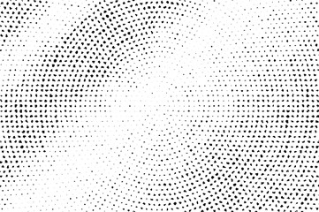 Black and white grungy vector texture. Diagonal faded gradient. Broken and distorted monochrome halftone.