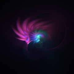 Abstract fractal design. Isolated on black background.