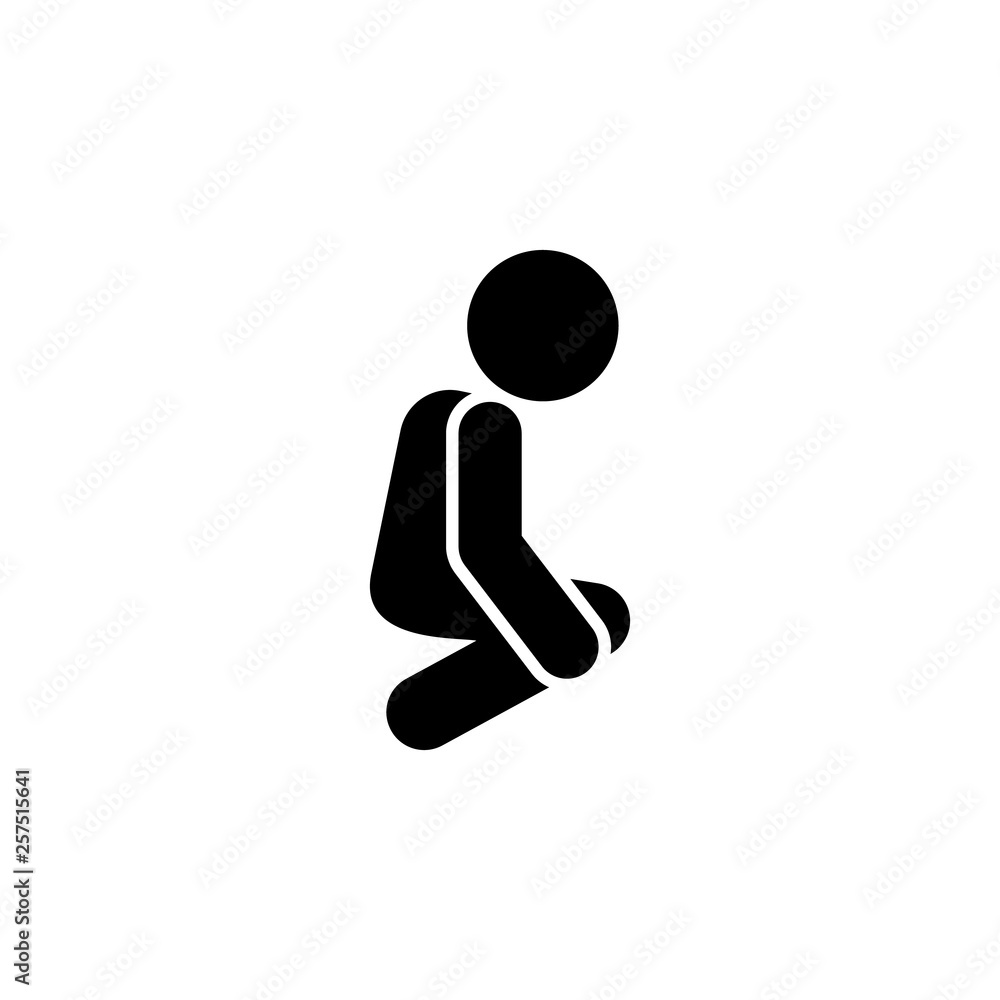 Poster man, squat icon. element of man squatting icon for mobile concept and web apps. detailed man, squat 