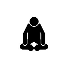 Man, bend, head, knee icon. Element of man squatting icon for mobile concept and web apps. Detailed Man, bend, head, knee icon can be used for web and mobile