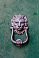 Ancient italian lion shaped door knocker.