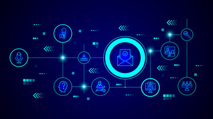 Fototapeta premium approved answer in envelope icon. From interview set