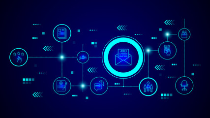 Obraz premium offer to work in envelope icon. From interview set