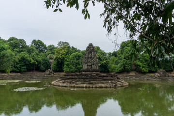 Fototapeta na wymiar Khmer architecture at the Neak Pean site near Angkor Wat