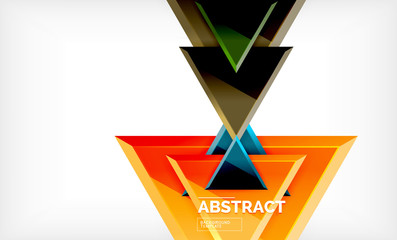 Triangular low poly background design, multicolored triangles