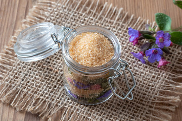 Preparation of syrup from fresh lungwort flowers