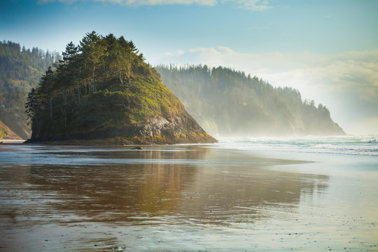 Proposal Rock at Neskowin Beach on the Oregon Coast.