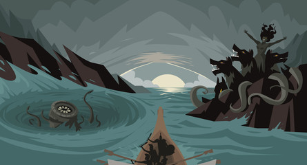 between scylla and charybdis myth