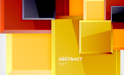 Geometric abstract background, modern square design