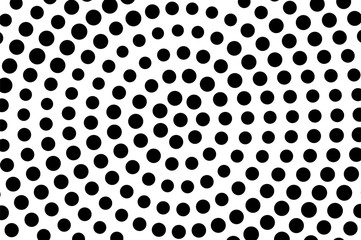 Black and white halftone vector background. Oversized dot ornament. Rough dotwork surface. Round dotted halftone
