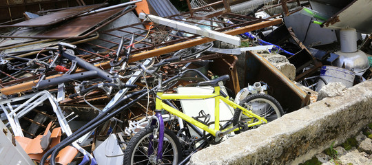 Municipal dump of materials