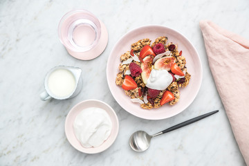 Gourmet Muesli Granola with Ingredients