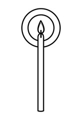 candle birthday isolated icon