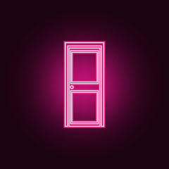 Door icon. Elements of Door in neon style icons. Simple icon for websites, web design, mobile app, info graphics