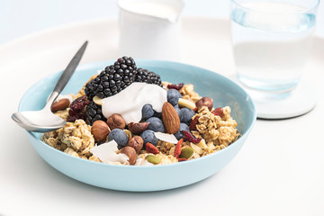 Gourmet Muesli Granola with Ingredients