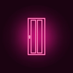 Door icon. Elements of Door in neon style icons. Simple icon for websites, web design, mobile app, info graphics