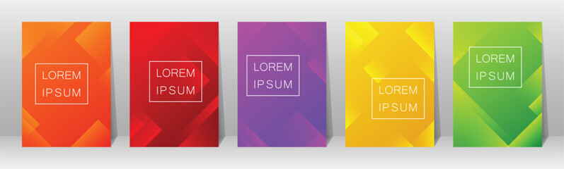 Set of flyer template design with abstract background