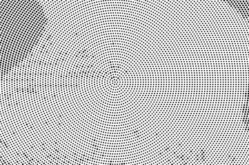 Black and white halftone vector background. Grungy gradient on rough dotwork texture. Distorted dotted halftone.