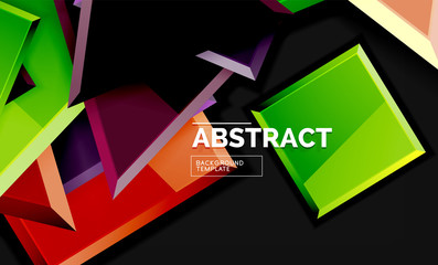 Squares and triangles geometrical background