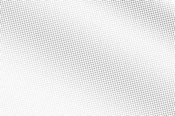Black and white halftone vector background. Diagonal gradient on rough dotwork texture. Micro dotted halftone.
