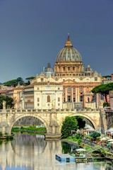 Fototapeta na wymiar Roma Panoramica San Pietro