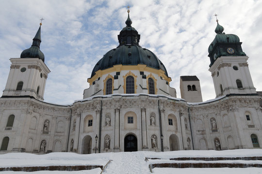 Ettal Abbey, Germany, Winter