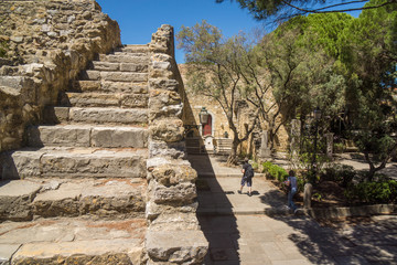 old stair ruins of sao jorge castle