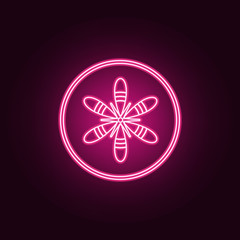 flower icon. Elements of Flower in neon style icons. Simple icon for websites, web design, mobile app, info graphics