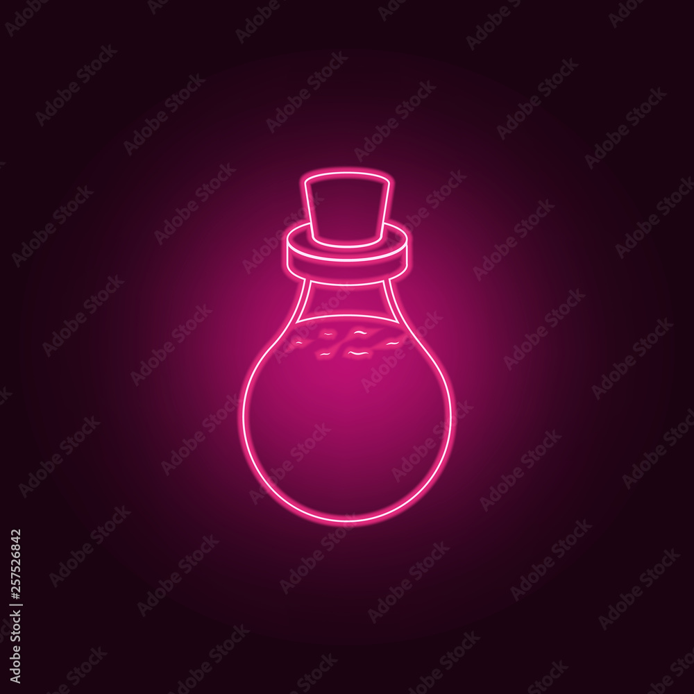 Poster sign in the game money icon. elements of game in neon style icons. simple icon for websites, web des