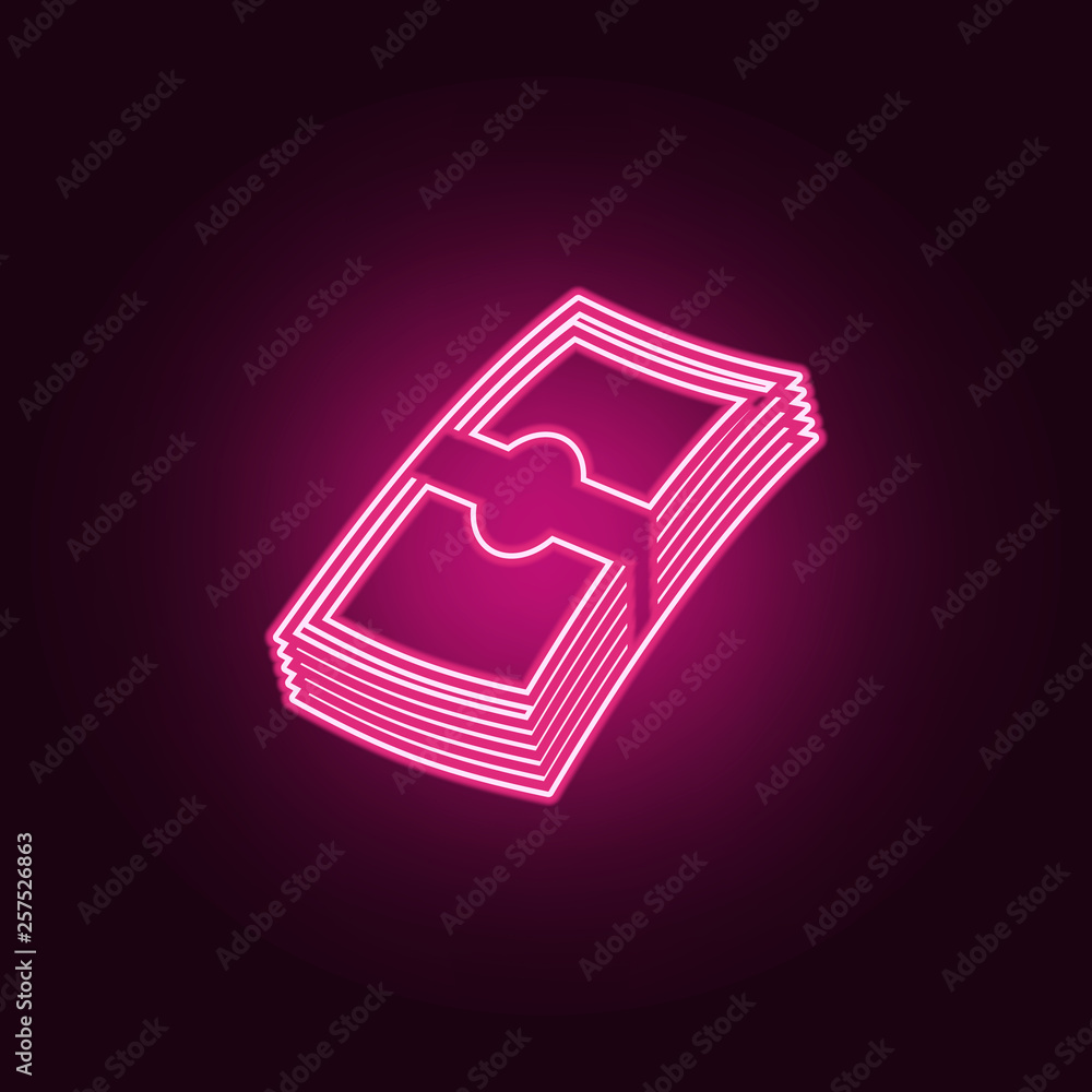 Poster sign in the game crystal icon. elements of game in neon style icons. simple icon for websites, web d