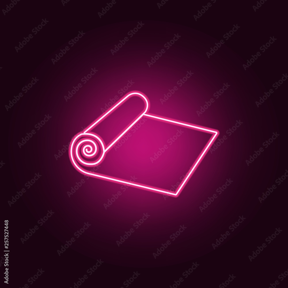 Aufkleber roll cloth icon. elements of handmade in neon style icons. simple icon for websites, web design, mob