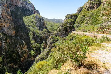 The gorge of Topolia located at west Crete along the road leading to Elafonissi. Greece
