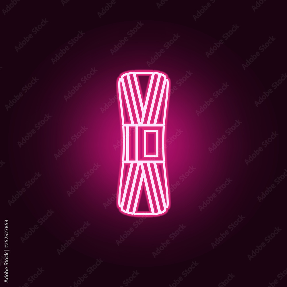 Poster thread icon. elements of handmade in neon style icons. simple icon for websites, web design, mobile 