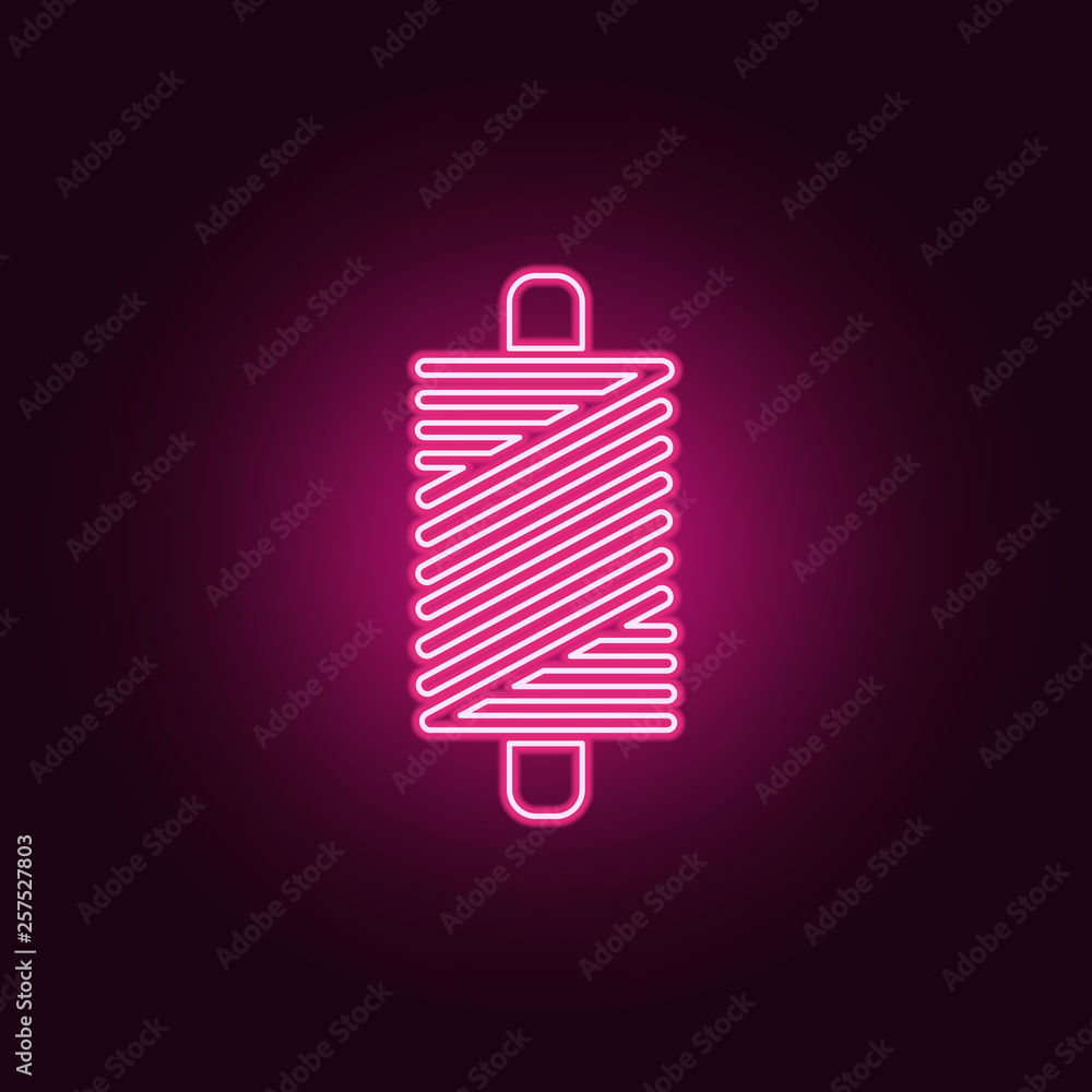 Poster thread icon. elements of handmade in neon style icons. simple icon for websites, web design, mobile 